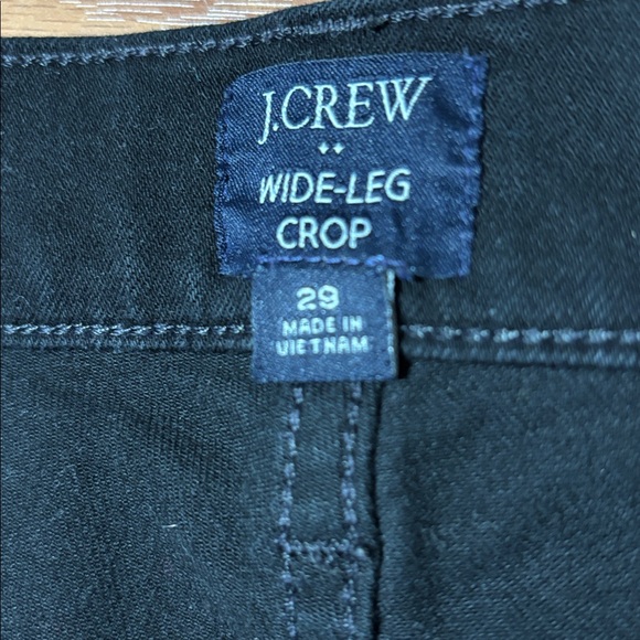 J. Crew Wide-Leg Crop Black Jeans - Picture 4 of 5